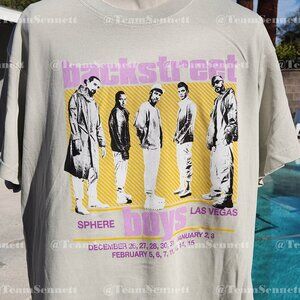 NEW 2026 Backstreet Boys Taupe Sphere Shirt // Into the Millennium Las Vegas